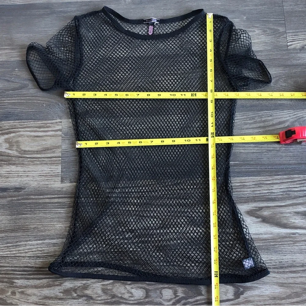 Victoria’s Secret Sheer Fishnet Mesh Slip Dress Lingerie M/L Black
